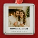 Search for romantic christmas tree decorations Merry and married