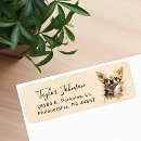 Search for chihuahua dog return address labels Watercolor