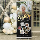 Search for gold 80th birthday party decor Script