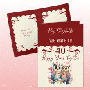 Search for wife 40th anniversary cards For her