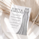 Search for female 40th birthday invitations Elegant