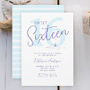 Search for ocean” sweet 16 invitations For her