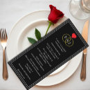 Search for red and gold wedding menus Heart