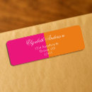 Search for bright pink return address labels Minimalist