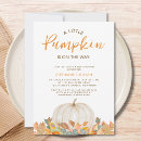 Search for little pumpkin baby shower invitations Watercolor