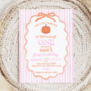 Search for pink pumpkin birthday invitations Girl