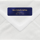 Search for gold letters return address labels Blue