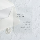Search for transparent wedding invitations Classic chic script typography