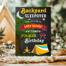 Search for backyard sleepover invitations Camping
