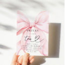 Search for pink bow birthday invitations Coquette