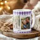 Search for purple gingham mugs Rustic