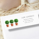 Search for topiaries return address labels Elegant