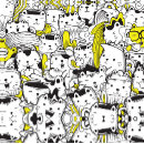 Search for cat doodle aprons White