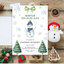 Search for winter onederland snowman invitations Watercolor