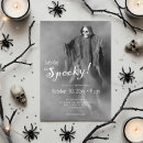 Search for lets get spooky invitations Black and white