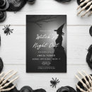 Search for witch hen party invitations Black and white
