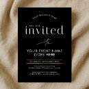 Search for black and gold gala invitations Elegant