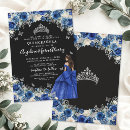 Search for silver black royal blue invitations For her
