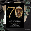 Search for black and gold glitter birthday invitations Modern