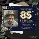 Search for elegant 85th birthday invitations Gold