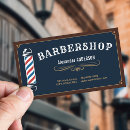 Search for barber pole business cards Red