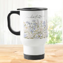 Search for blue floral travel mugs Feminine