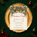 Search for bells christmas invitations Holly berries