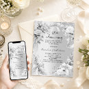 Search for elegant 25th wedding anniversary invitations Silver
