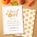 Search for pumpkin 1st birthday invitations Boy