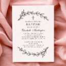 Search for white christening invitations Botanical