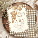 Search for neutral teddy bear baby shower invitations Script