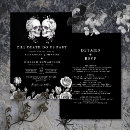 Search for goth skull invitations Black and white
