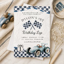 Search for vintage race car invitations Chequered flag