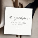 Search for dinner wedding napkins Calligraphy