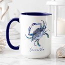 Search for crabs mugs Ocean