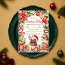 Search for french christmas invitations Santa dog
