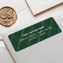 Search for green plaid return address labels Timeless