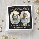Search for 60 birthday napkins Black and gold