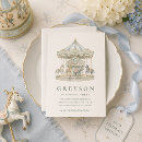 Search for carousel birthday invitations Merry go round
