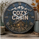 Search for log cabin clocks Woodland