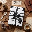 Search for skyline wrapping paper Black and white