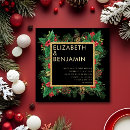 Search for red black gold wedding invitations Red holly berries