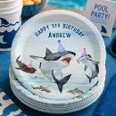 Search for shark paper plates 1st birthday