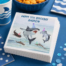 Search for shark napkins 1st birthday