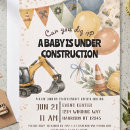 Search for under construction baby shower invitations Excavator
