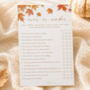 Search for fall bridal shower games Over or under