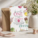 Search for ice cream 1st birthday invitations Pastel