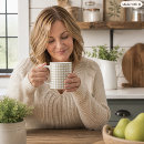 Search for green and white gingham pattern mugs Farmhouse
