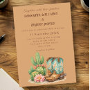 Search for cowboy wedding invitations Terracotta