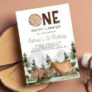 Search for one happy camper birthday invitations Rustic